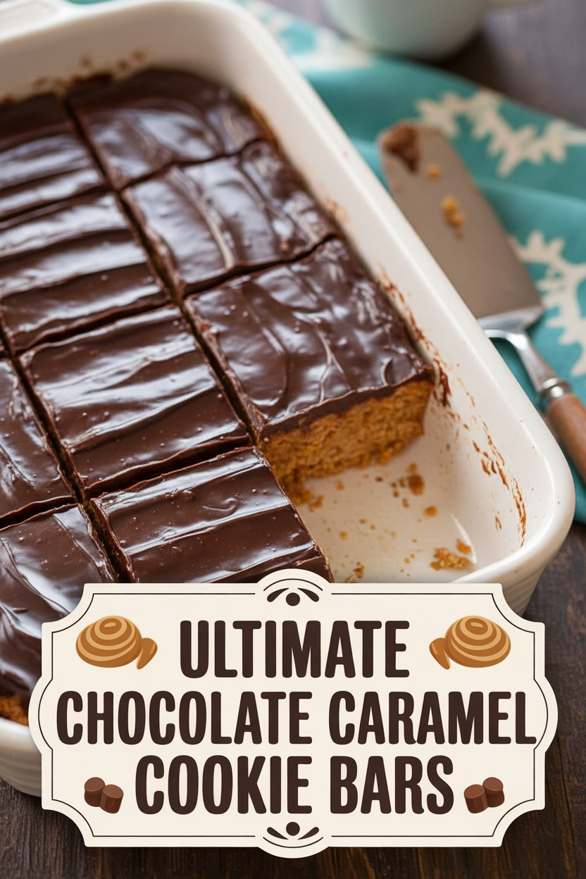 Ultimate Chocolate Caramel Cookie Bars