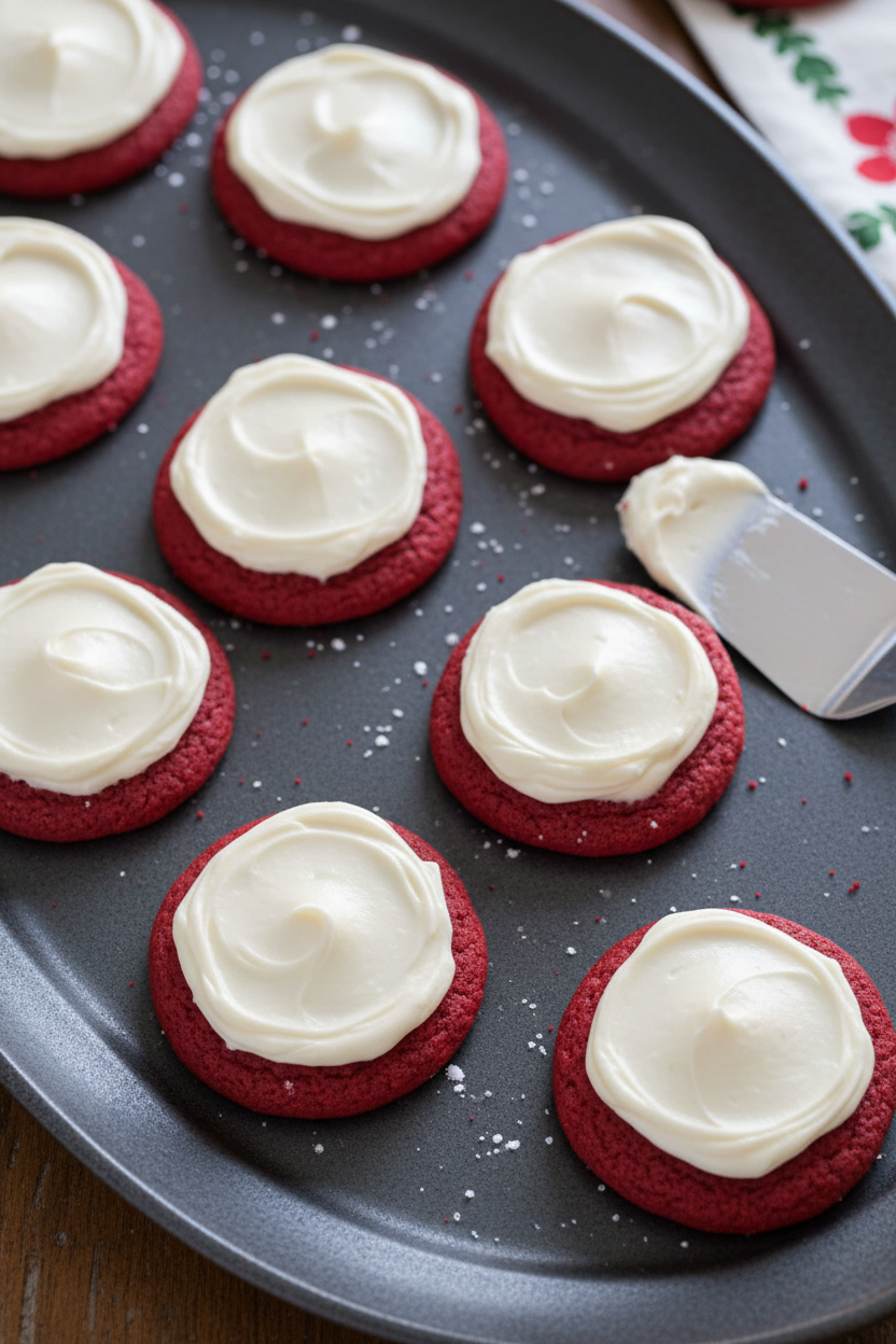 Velvet Frosted Holiday Cookie Bites