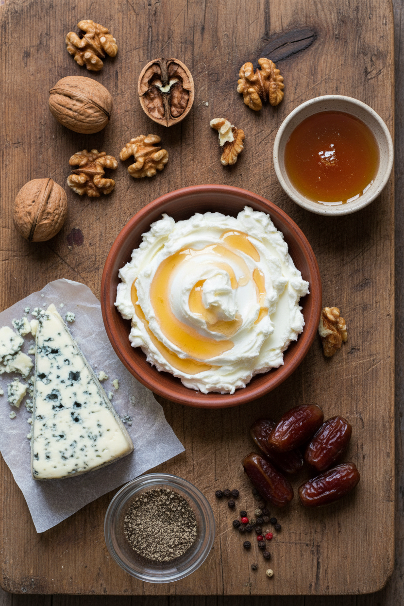 Walnut Honey Blue Cheese Log