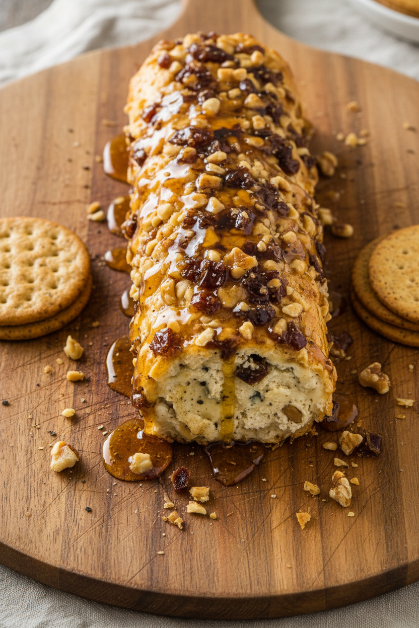 Walnut Honey Blue Cheese Log