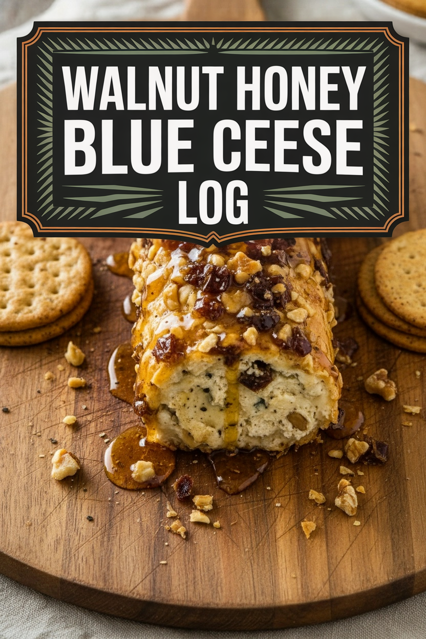 Walnut Honey Blue Cheese Log