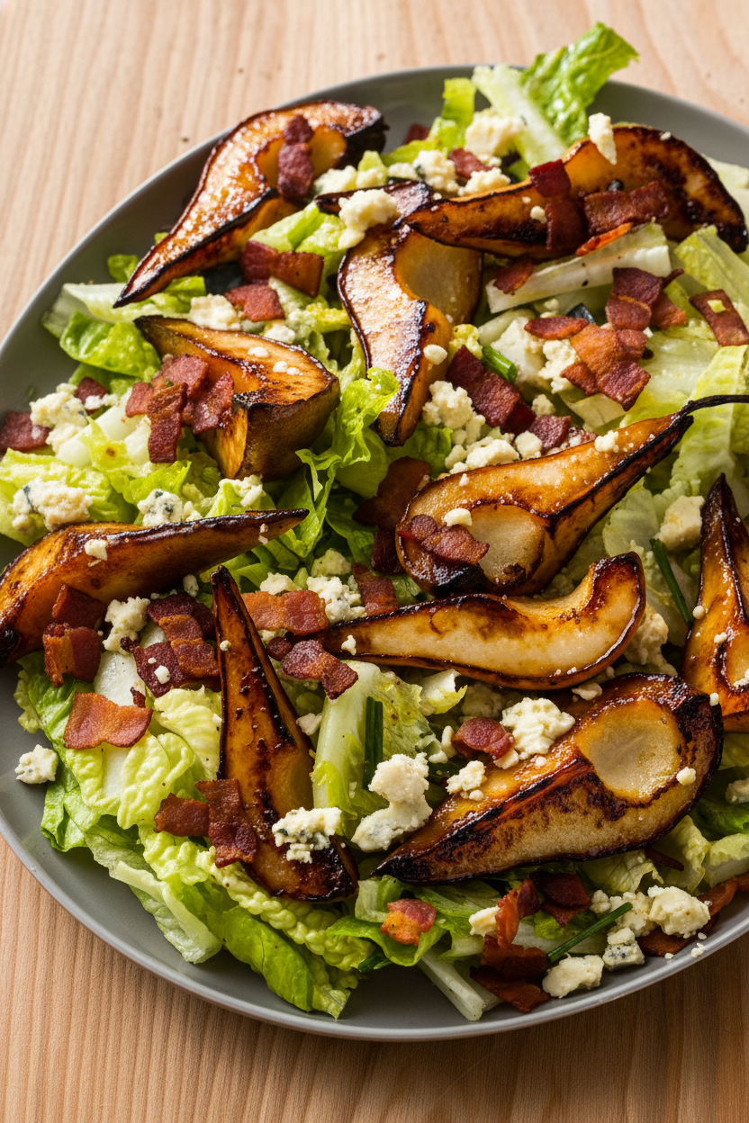 Warm Pear Salad with Pan Roasted Fruit