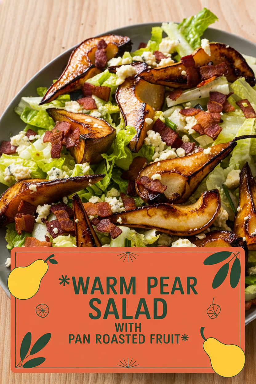 Warm Pear Salad with Pan Roasted Fruit