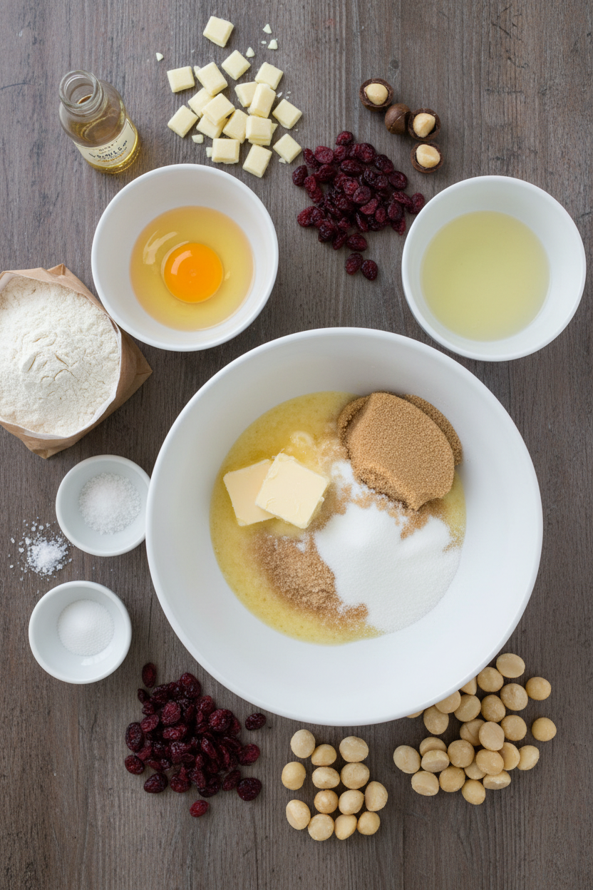 White Chocolate Cranberry Macadamia Nut Cookies