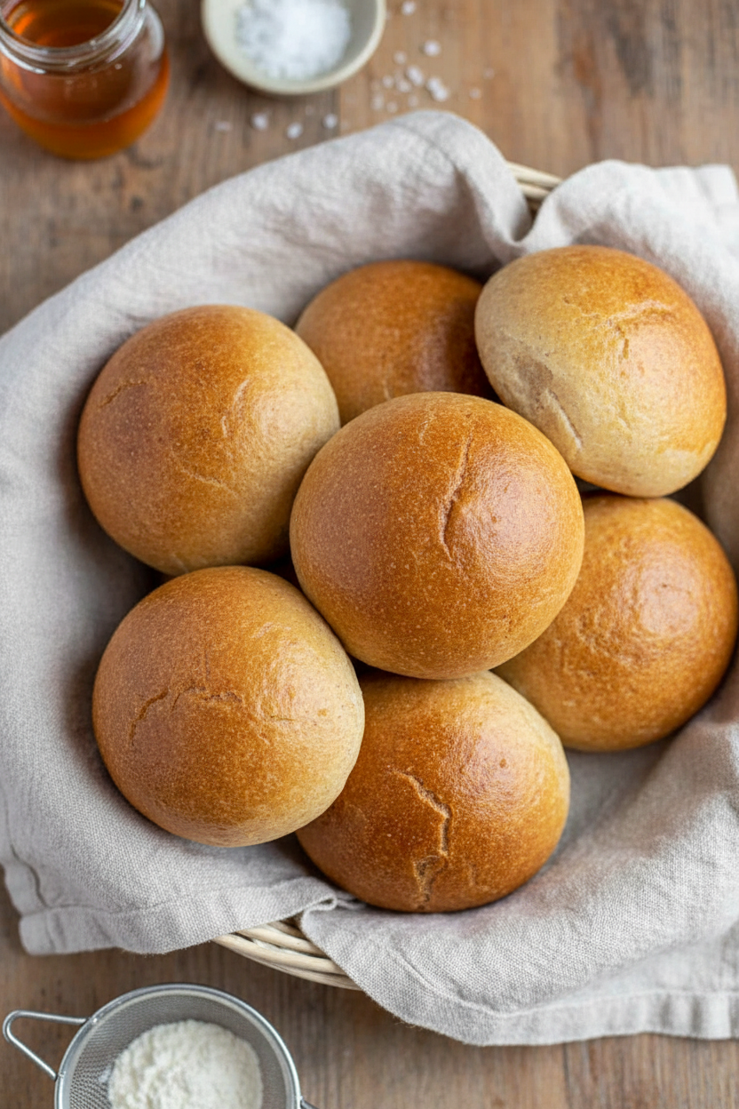 Whole Wheat Sourdough Dinner Rolls Recipe
