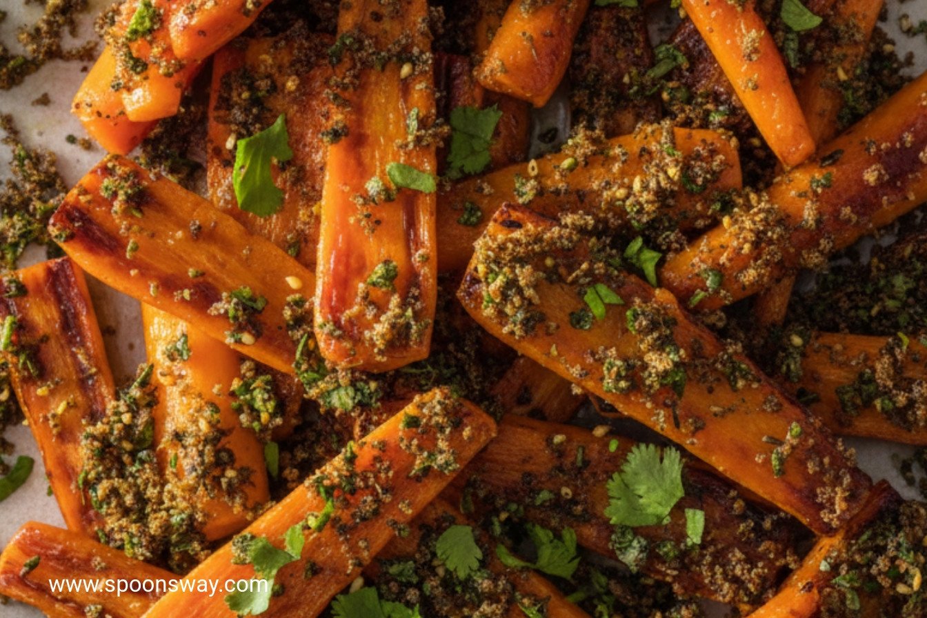 Zaatar Crusted Carrots with Crispy Crumbs
