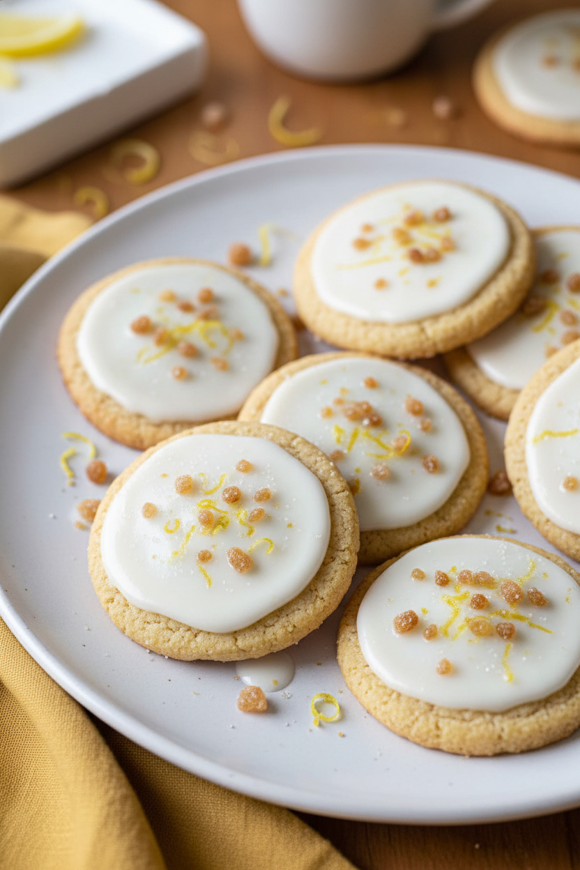 Zesty Lemon Ginger Sparkle Cookies