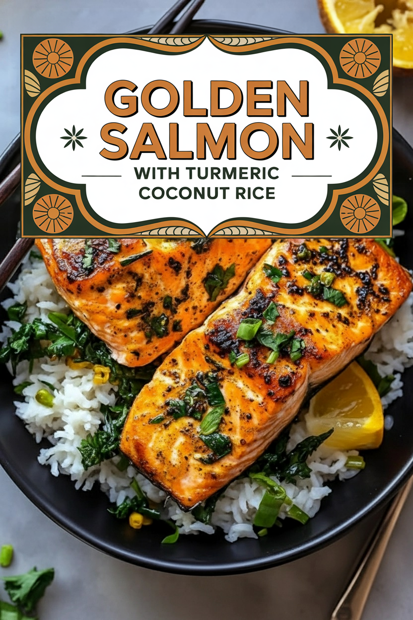 Golden Salmon with Turmeric Coconut Rice