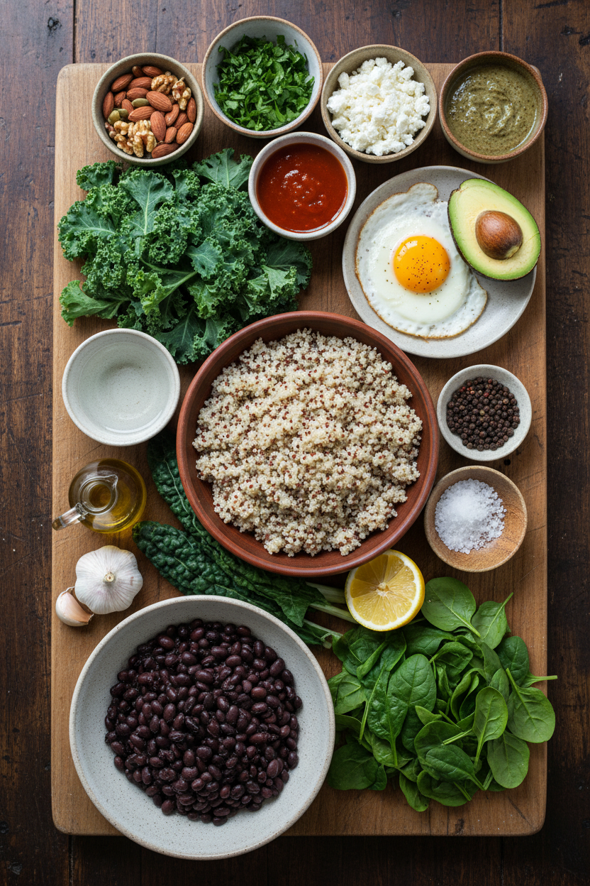 Hearty Beans Greens and Grains Pot