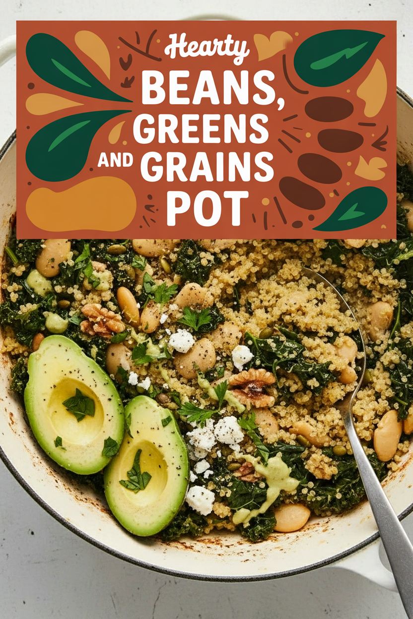 Hearty Beans Greens and Grains Pot