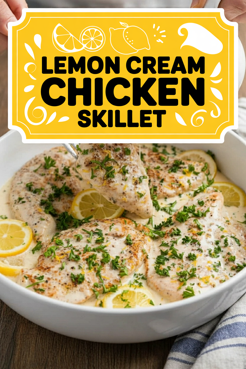 Lemon Cream Chicken Skillet