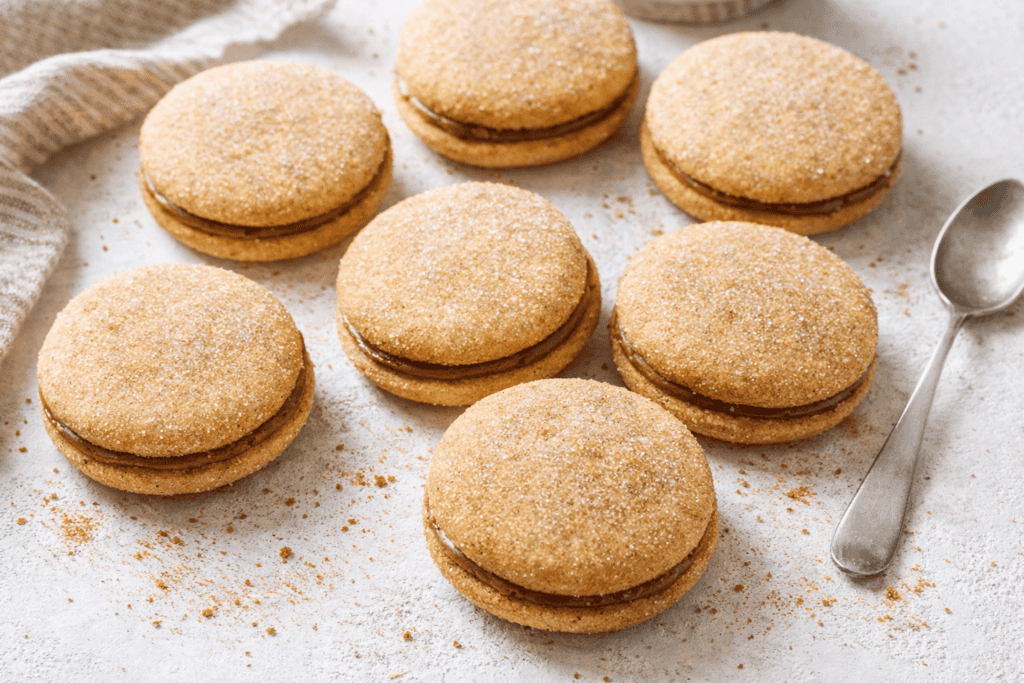 Delicious cinnamon cookies with a sugar coating, perfect for snacking or dessert. Freshly baked and.